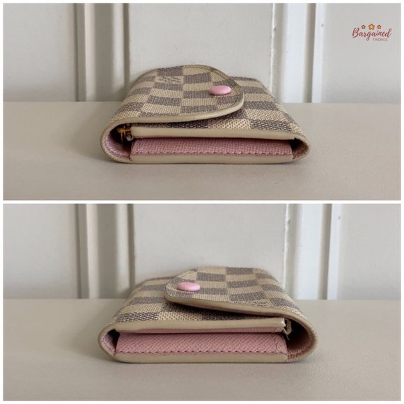 Authentic Louis Vuitton Damier Azur Coated Canvas Leather Rosalie Coin Purse - Picture 6 of 12